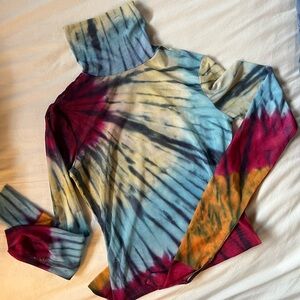 AFRM | tie dye mesh turtleneck